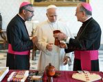 Dom Raimundo Vanthuny Neto, Papa Leão e dom Edson. (VATICAN MEDIA)