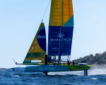 F50 do Mubadala Brazil SailGP Team em ação durante a etapa de Saint-Tropez, no último fim de semana - crédito: AT Films